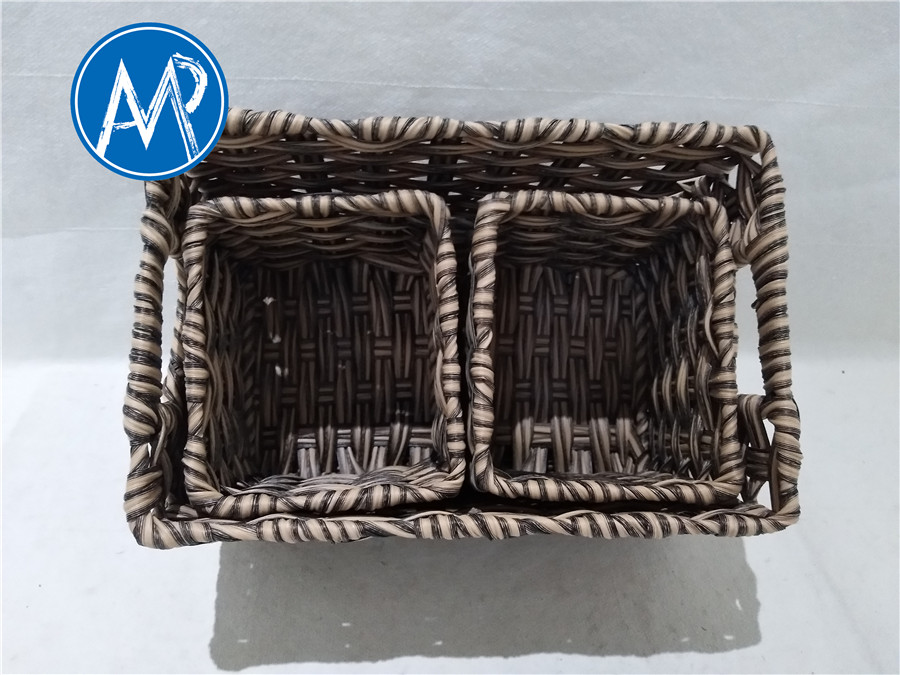 eco-plastic woven storage basket