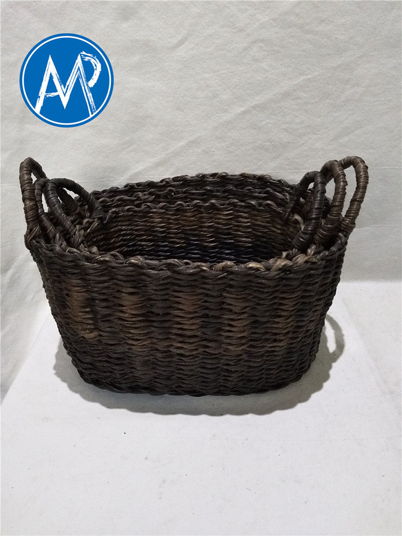 eco-plastic woven storage basket