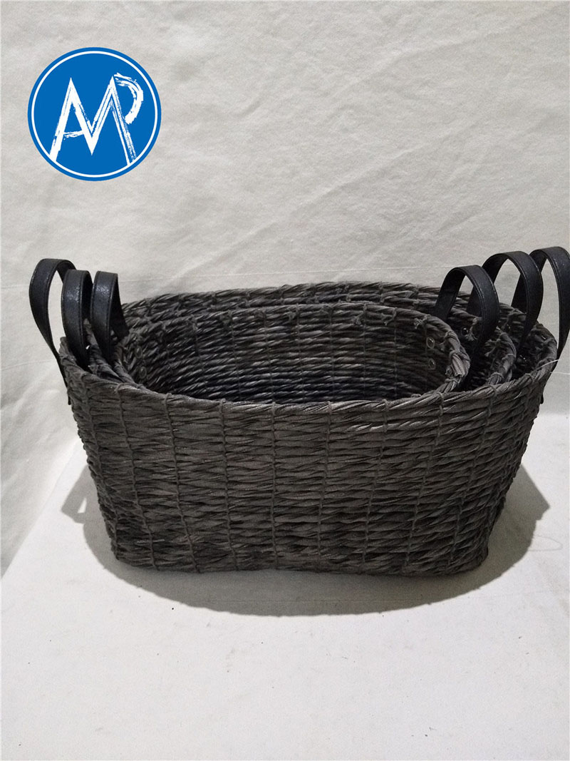 eco-plastic woven storage basket