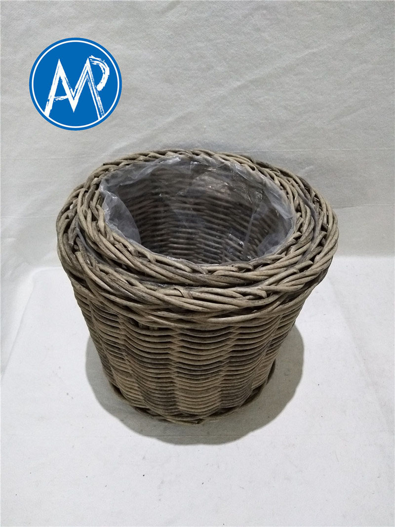 eco-plastic woven storage basket