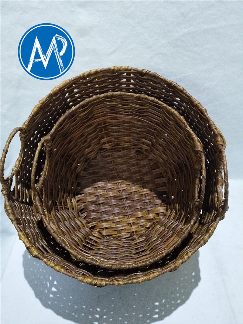 eco-plastic woven storage basket