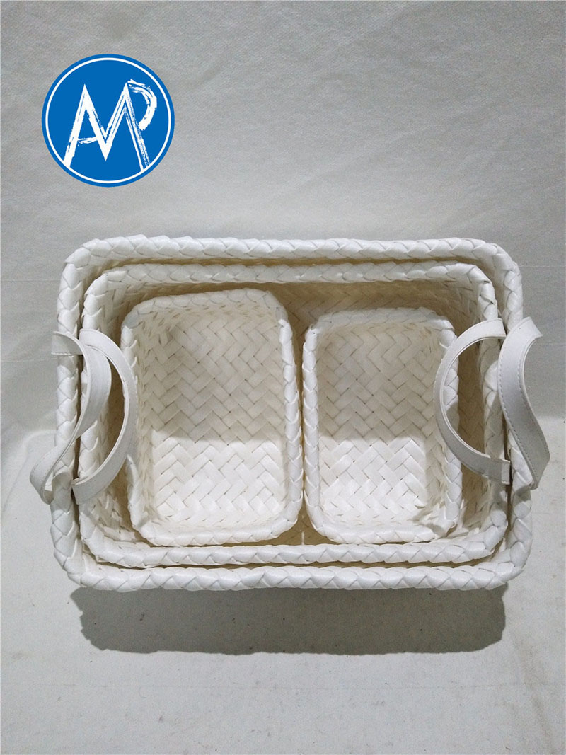 eco-plastic woven storage basket