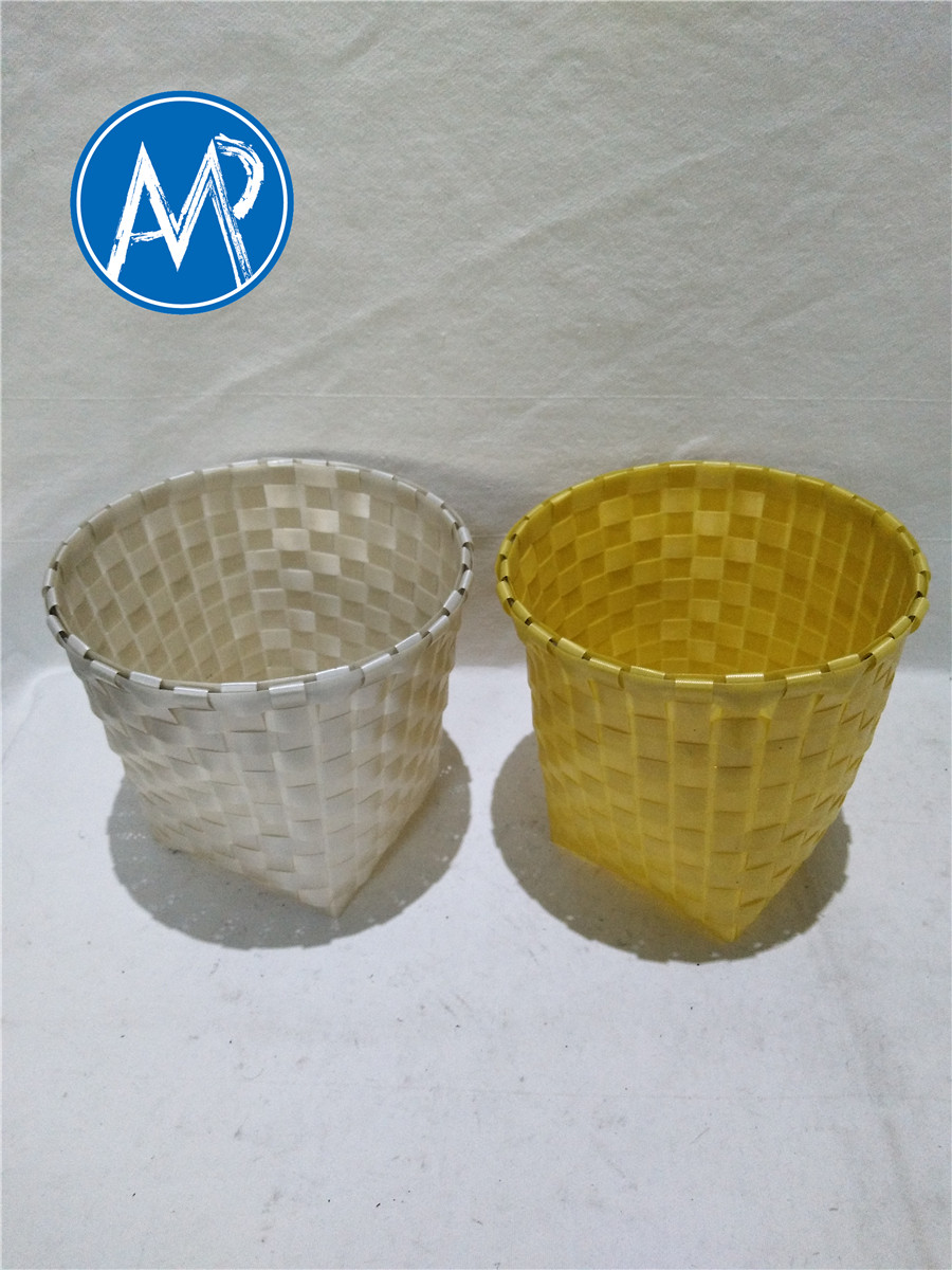 eco-plastic woven storage basket