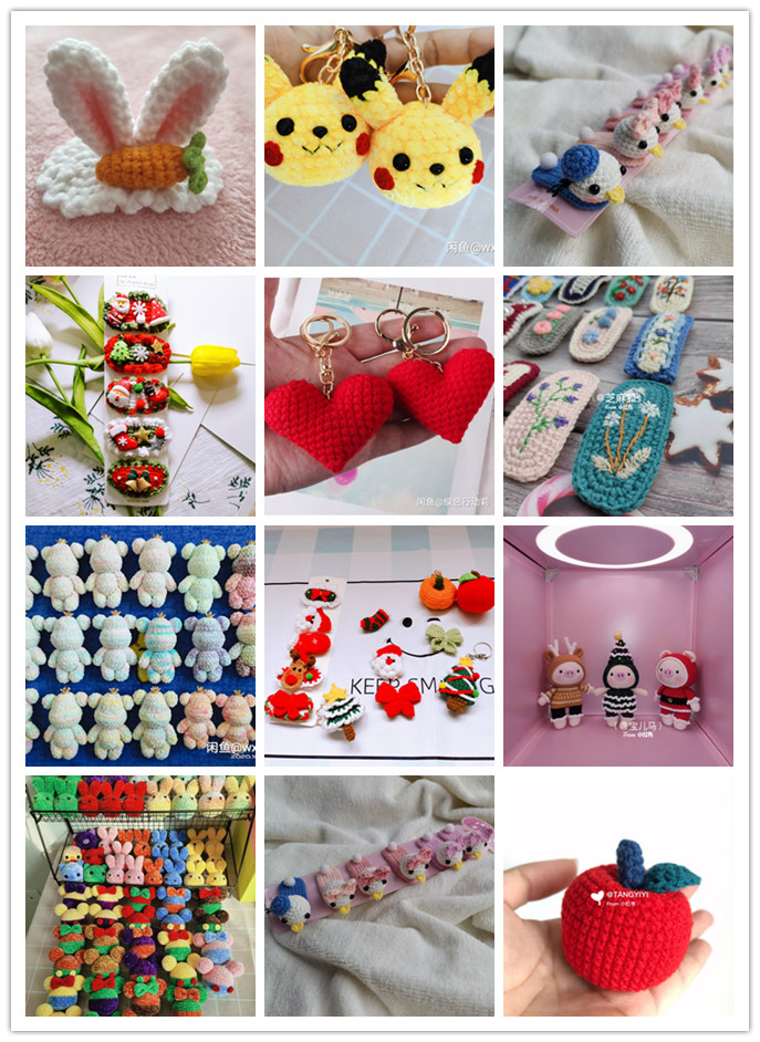 cotton crochet key chains/dolls