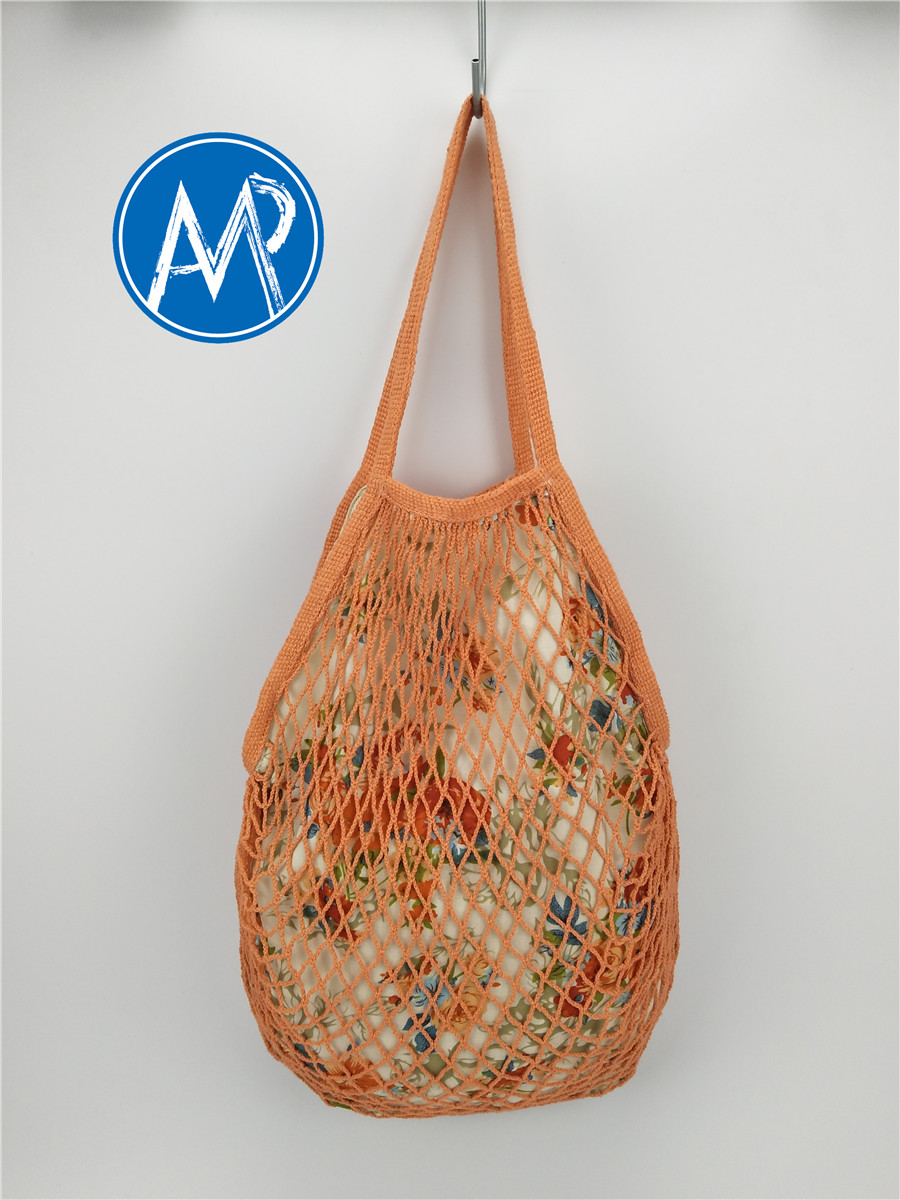 shopping cotton net bag with lining