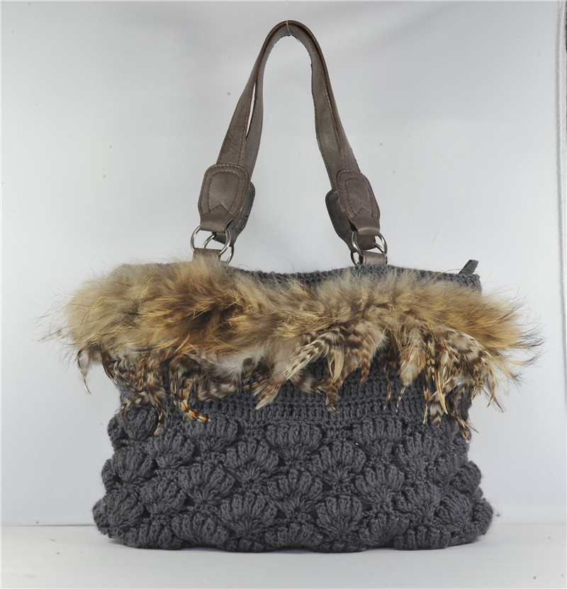 wool crochet bag