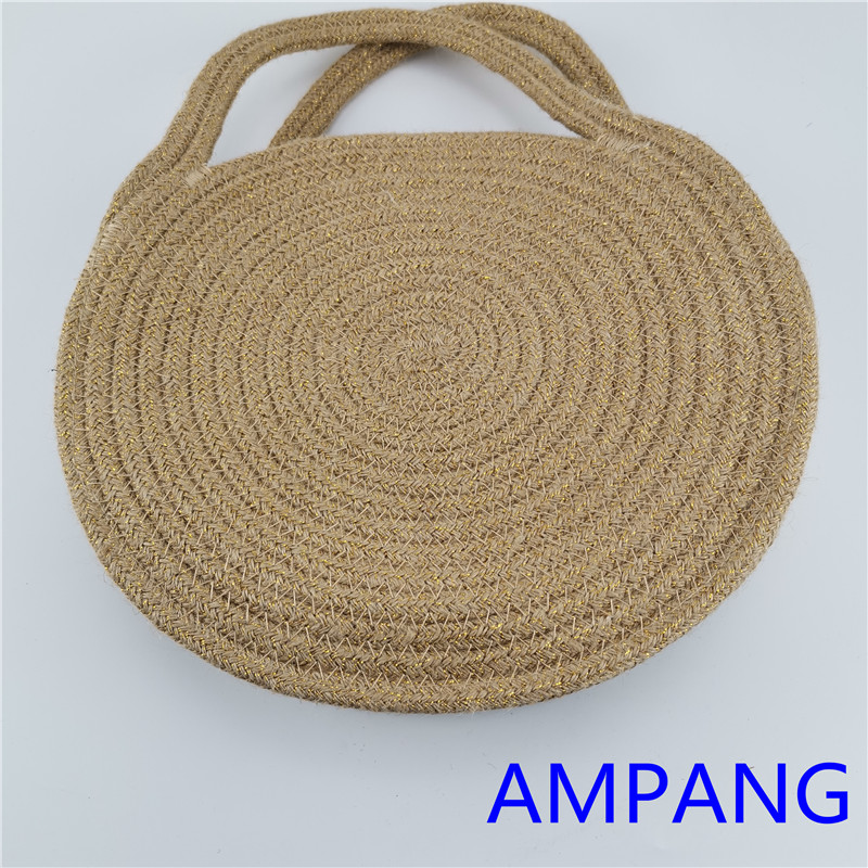 jute round bag