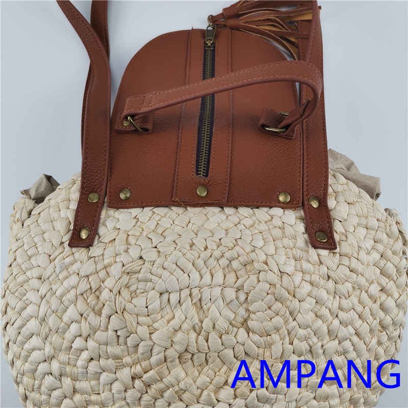 corn husk bag with PU lid