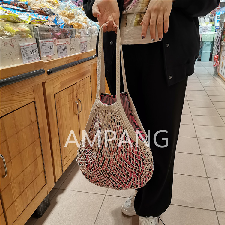 cotton net bag with lining