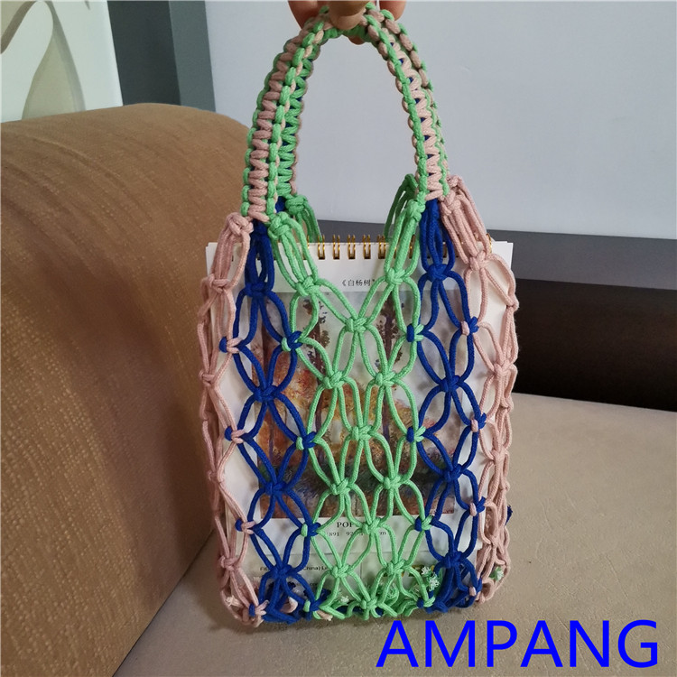 handmade cotton rope bag