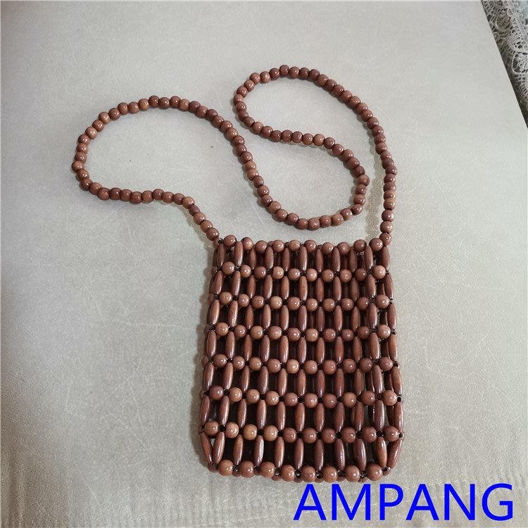 wooden beads bag