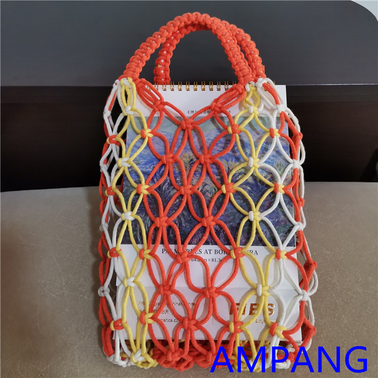 handmade cotton rope bag