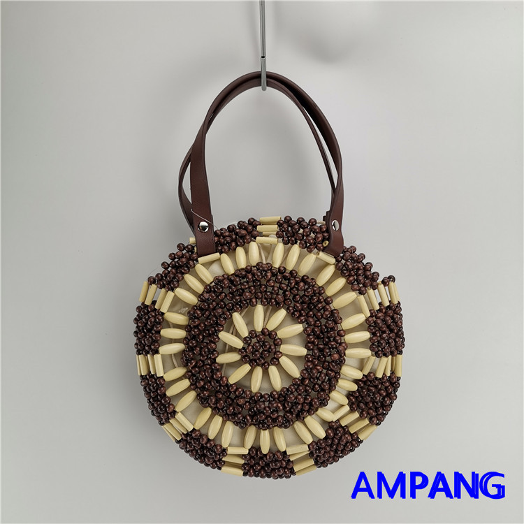 wooden beads bag